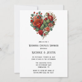 Invitación Feliz Rosa de San Valentín Boda ducha de duchas