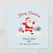 Feliz Santa, Navidades azul claro