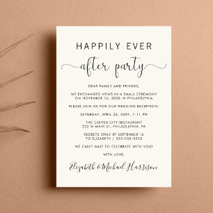Invitación Feliz siempre después de la recepción QR Code Crea