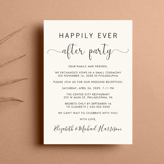 Invitación Feliz siempre después de la recepción QR Code Crea (From private vows to a grand party - invite family and friends to celebrate your marriage!)