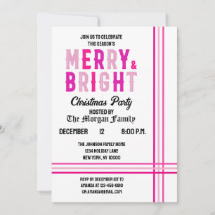Invitación Feliz Y Brillante Feliz Fiesta De Navidad