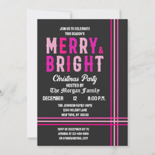 Invitación Feliz Y Brillante Feliz Fiesta De Navidad
