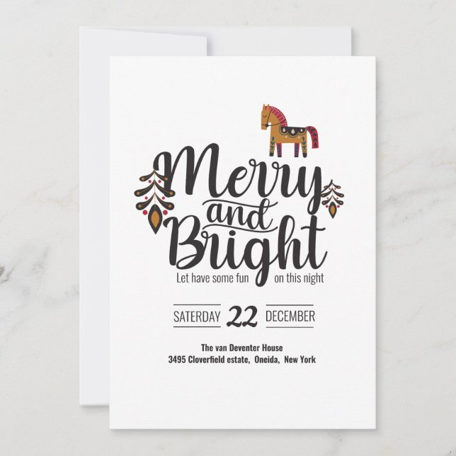 Invitación Feliz y luminoso (Anverso)