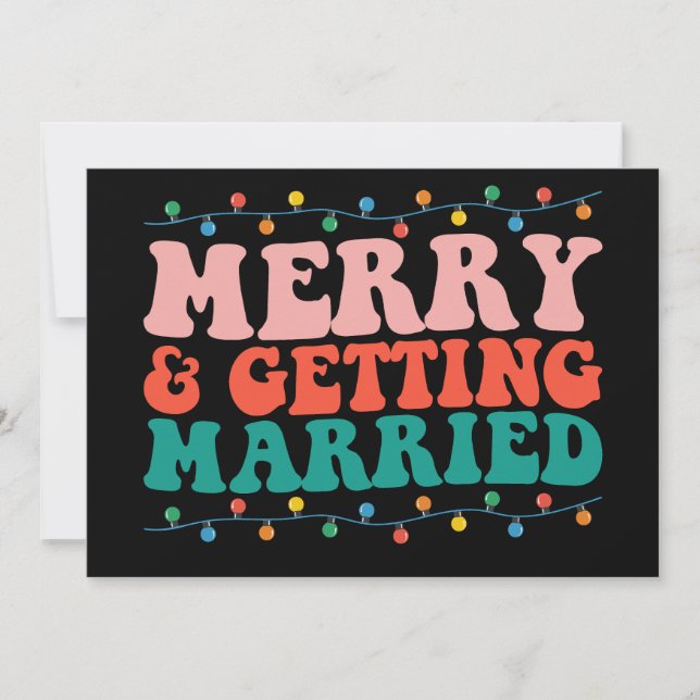 Invitación Feliz Y Que Los Navidades De Parejas Casadas Se Vi (Anverso)