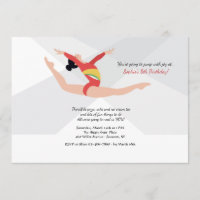Invitación femenina del gimnasta