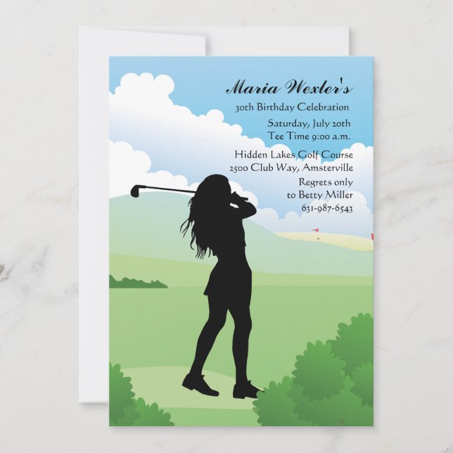 Invitación femenina del golfista (Anverso)