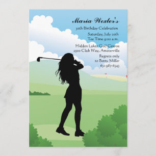 Invitación femenina del golfista
