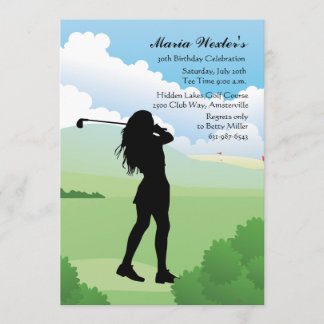 Invitación femenina del golfista