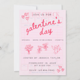 Invitación femenina para el Día de Galentines