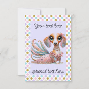 Invitación Feminine Dachshund Cualquier Fiesta De Ocasión