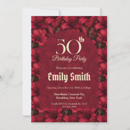 Invitación Feminine Lilies Aesthetic Daughter’S Birthday