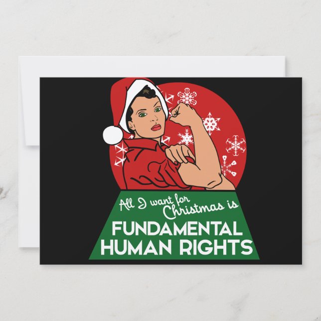 Invitación Feminist Christmas  (Anverso)