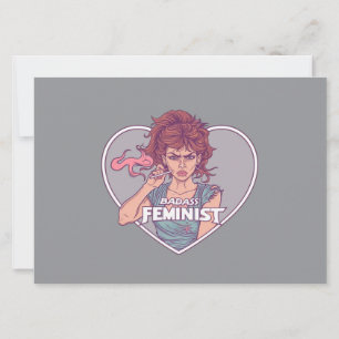 Invitación FEMINISTA DE BADASS, personalizado