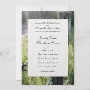 Invitación Fencepost y Boda ruso de alambre de púas