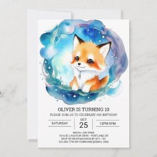 Invitación Fennec Fox Birthday Adventure