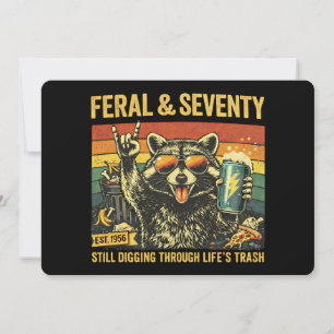 Invitación Feral y Cumpleaños 70 Sarcástico Setenta