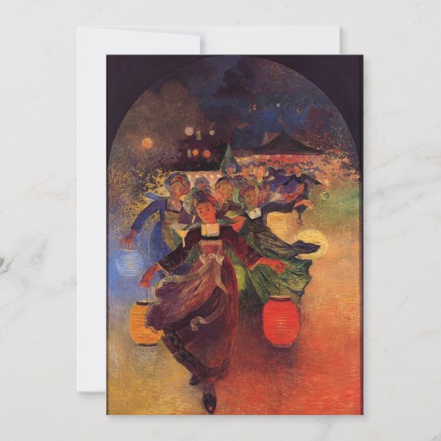 Invitación Ferdinand du Puigaudeau - Chicas bretones con chin (Anverso)