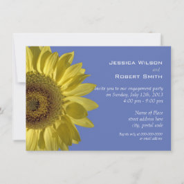 Invitación Feria de compromiso de girasol amarillo brillante 