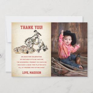 Invitación Feria de cumpleaños de Cowboy Occidental, foto de 