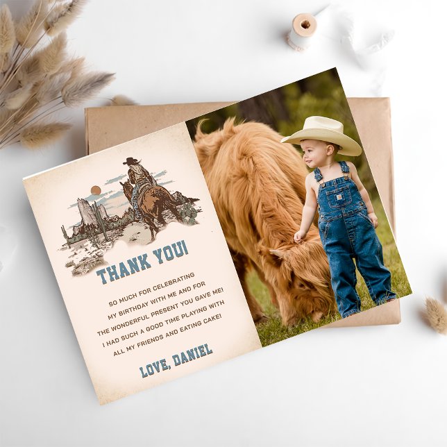 Invitación Feria de cumpleaños de Cowboy Occidental, foto de  (Subido por el creador)