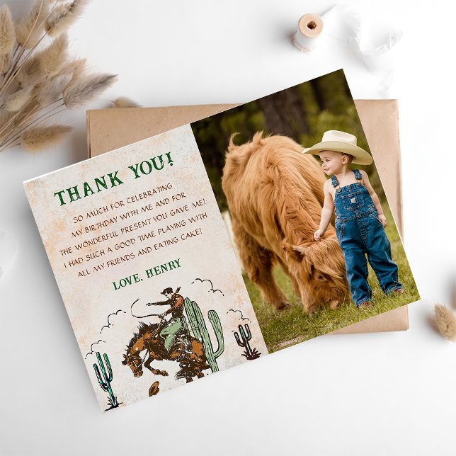 Invitación Feria de cumpleaños de Cowboy Occidental, foto de  (Subido por el creador)