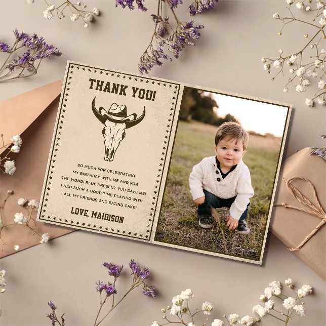 Invitación Feria de cumpleaños de Cowboy Occidental, foto de  (Subido por el creador)