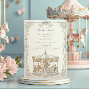 Invitación Feria de Diversiones Caprichosa para Baby Shower
