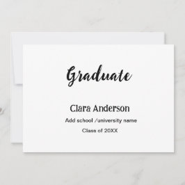 Invitación Feria de graduación de eleg clásico con foto en bl