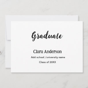 Invitación Feria de graduación de eleg clásico con foto en bl