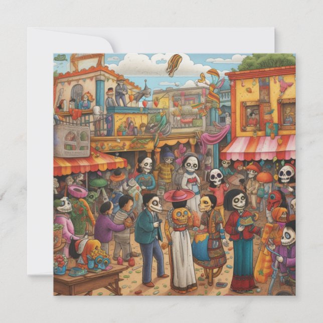 Invitación "Feria del Día de los Muertos" (Anverso)