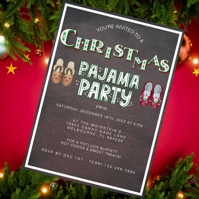 Invitación Feriado Fiesta de navidades Pajama (Subido por el creador)