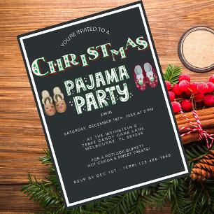 Invitación Feriado Fiesta de navidades Pajama