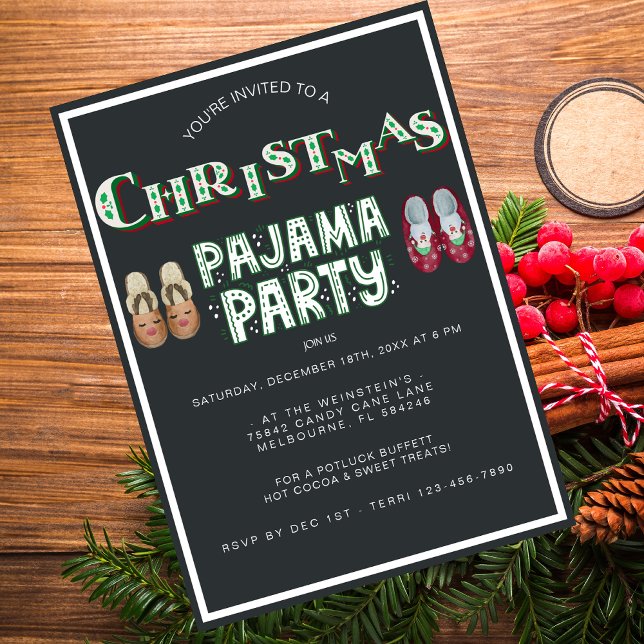 Invitación Feriado Fiesta de navidades Pajama (Subido por el creador)