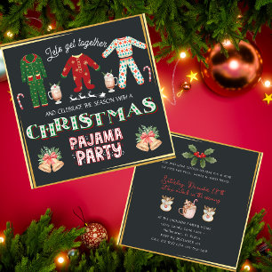 Invitación Feriado Fiesta de navidades Pajama