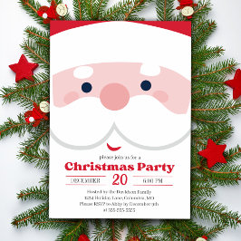 Invitación Feriado Fiesta de Sencillamente Cute Santa Navidad