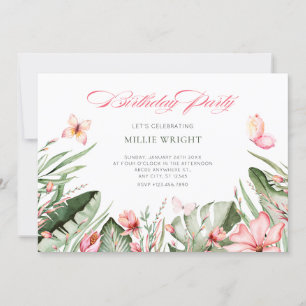 Invitación Ferias tropicales y cumpleaños de flores