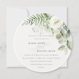 Invitación Fern Eucalyptus Greenery Foliage Parejas Ducha