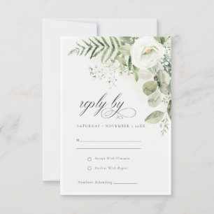 Invitación Fern Eucalyptus Greenery Foliage Wedding RSVP