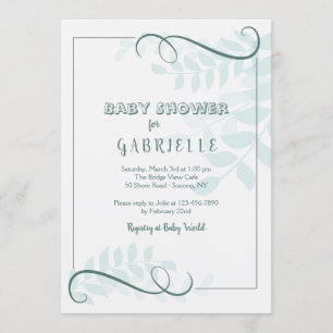 Invitación Ferns Baby Shower Invitation