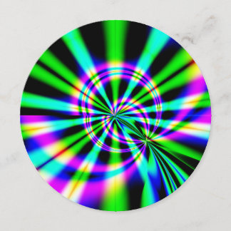 Invitación Ferris Wheel Fractal Art Cumpleaños