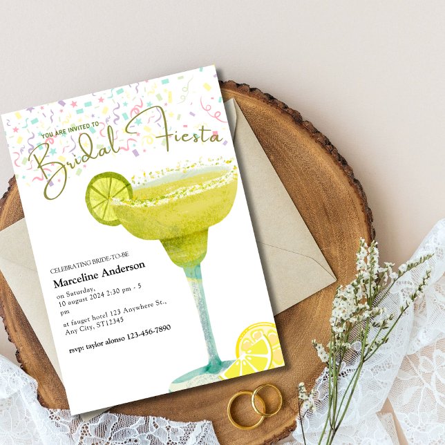 Invitación Festa nupcial Mexicana Margarita Lime ilustrada (Subido por el creador)