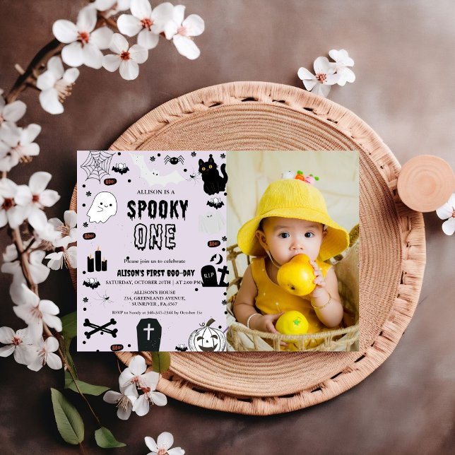 Invitación Festejada de primer cumpleaños de chica de Hallowe (Subido por el creador)