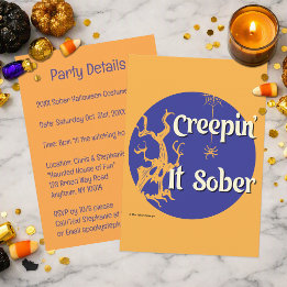 Invitación Festejando sobrio | Fiesta de Halloween sobria