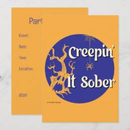 Invitación Festejando sobrio | Fiesta de Halloween sobria