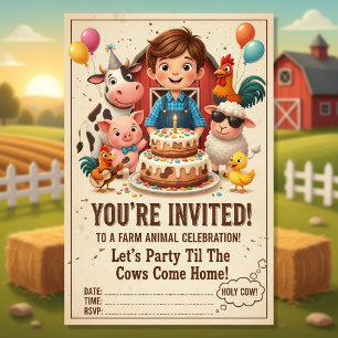 Invitación ¡Festejemos hasta que las vacas vuelvan a casa G