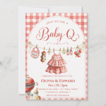 Festejo de Baby Shower con ropa de cuadros rojos e