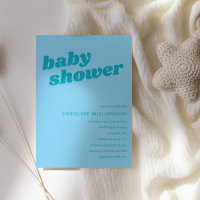 Festejo de Baby Shower Moderno Dulce Pastel Azul T