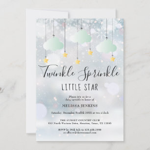 Invitación Festejo de Baby Shower Todo Incluido Twinkle Sprin