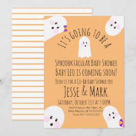 Invitación Festejo de Bebé Fantasma Cuco Moderno