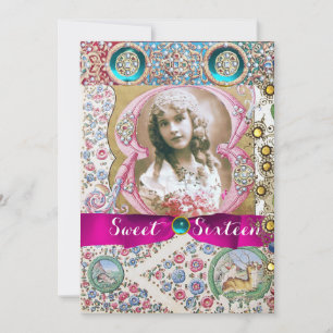 INVITACIÓN FESTEJO DE CUMPLEAÑOS DE LA PRINCESA SWEET 16 ,FLO